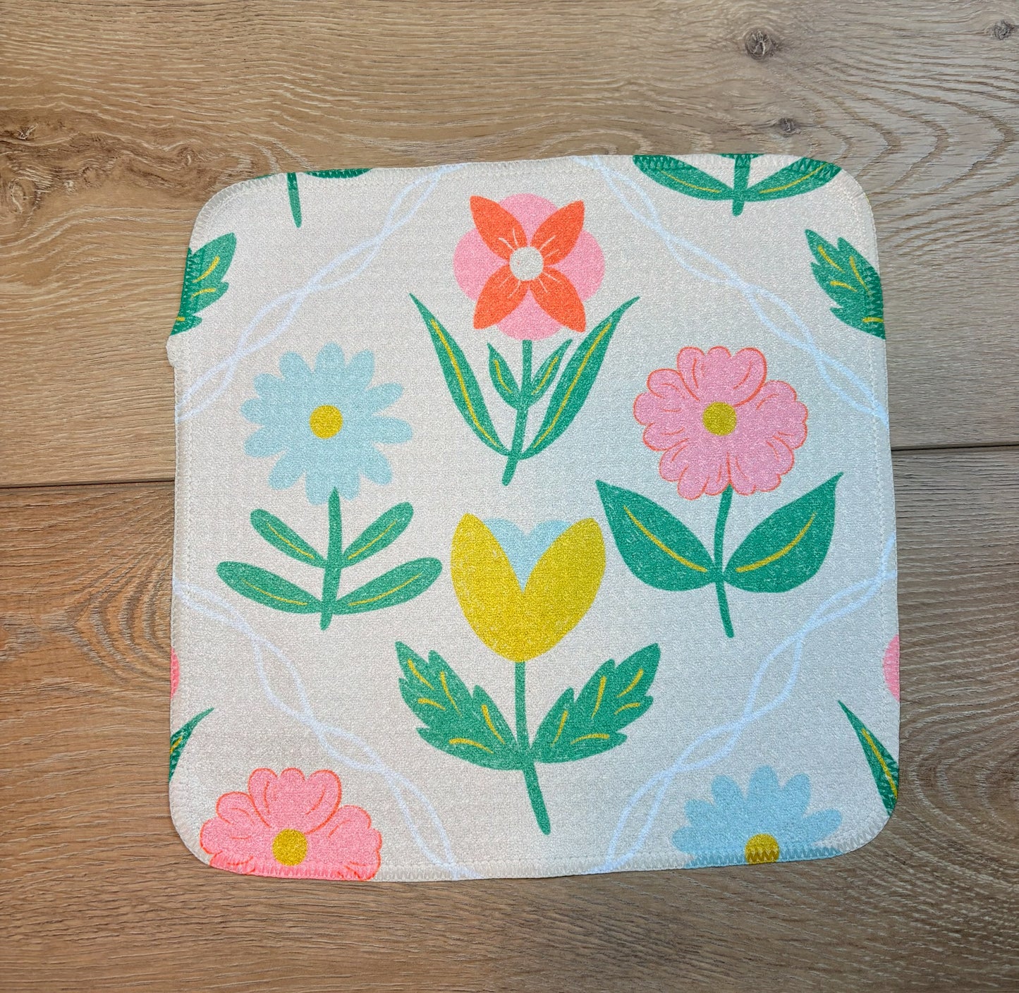 Floral Crisscross Washcloth