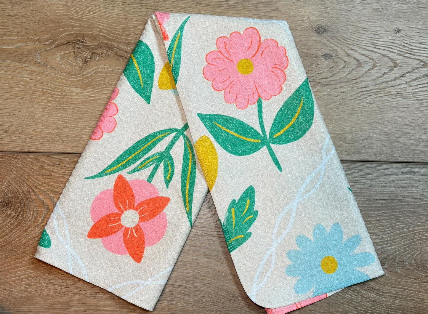 Floral crisscross Hand towel
