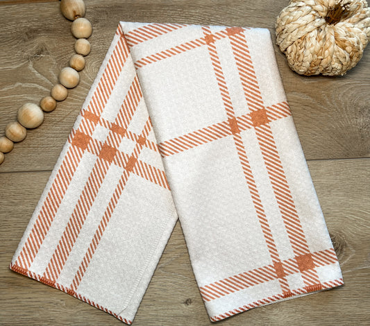 Rust Plaid Towel