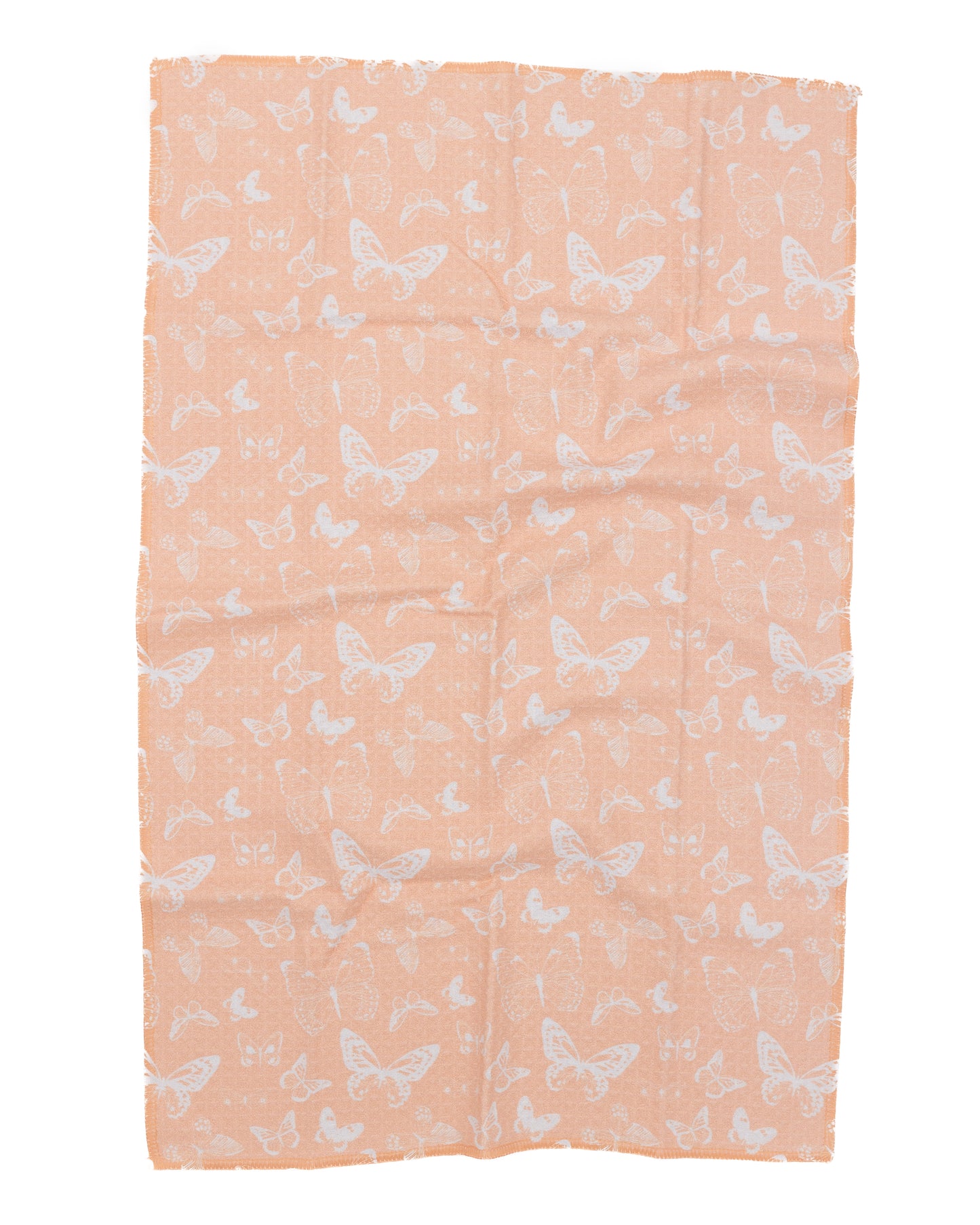 Peach Butterflies Hand Towel