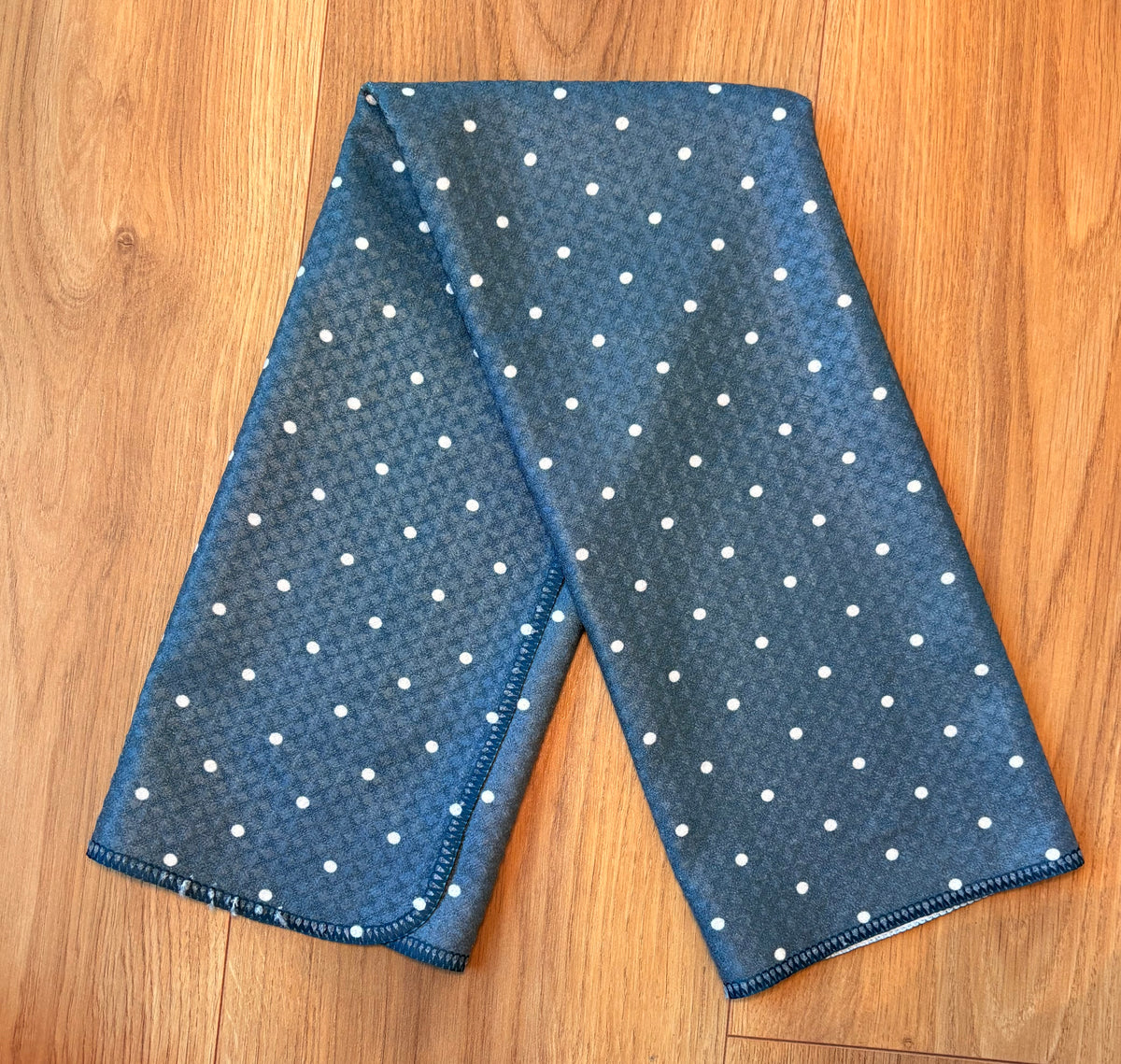 Navy Polka Dot Hand Towel