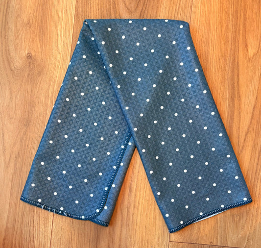 Navy Polka Dot Hand Towel