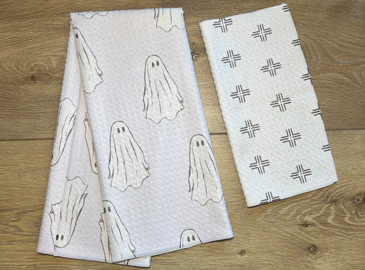 Purple Ghost Hand Towel & Washcloth Set