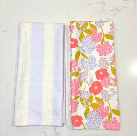 Periwinkle Double Hand Towel Set