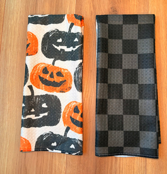 Jake O Lantern Double Hand Towel Set