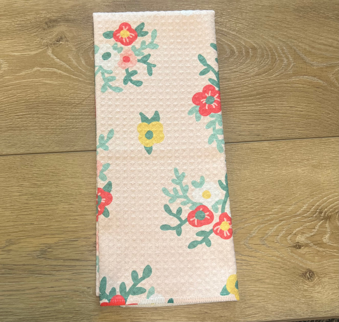 Poppy pink floral Hand Towel