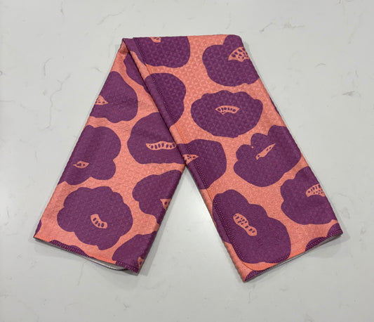 Peach and Purple Hand Towel