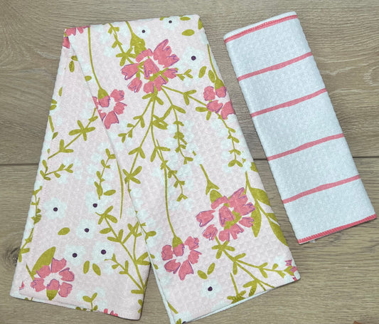 Pink Mothers Day Hand Towel and Washcloth Set