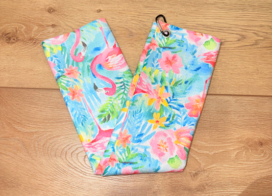 Flamingo Golf Towel